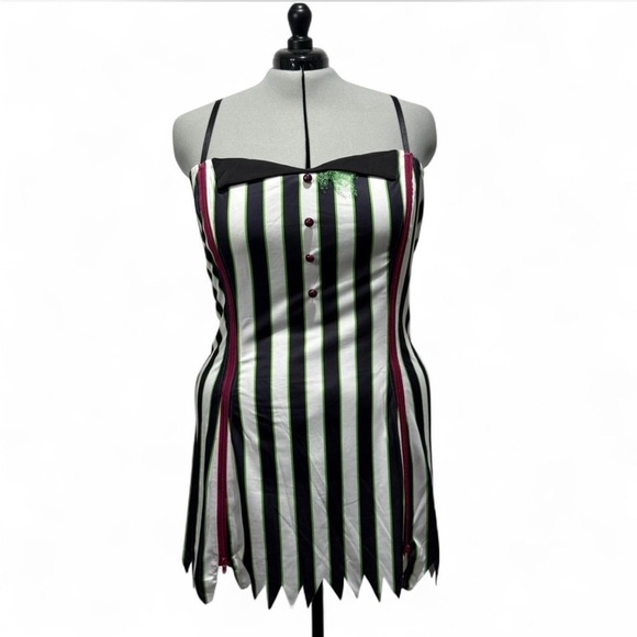 Dolls Kill The Bio-Exorcist Beetlejuice Costume Set, Plus Size 2X Cosplay, NEW - Picture 9 of 15